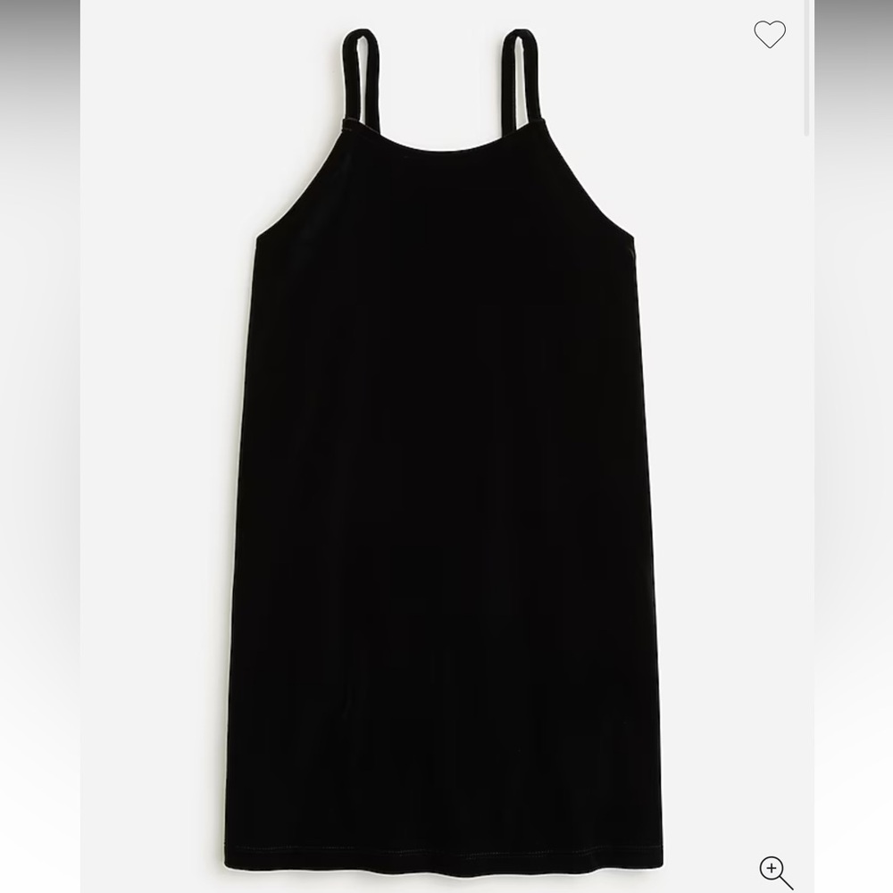 NWT Crewcuts Black Velvet Tank Dress Size 8